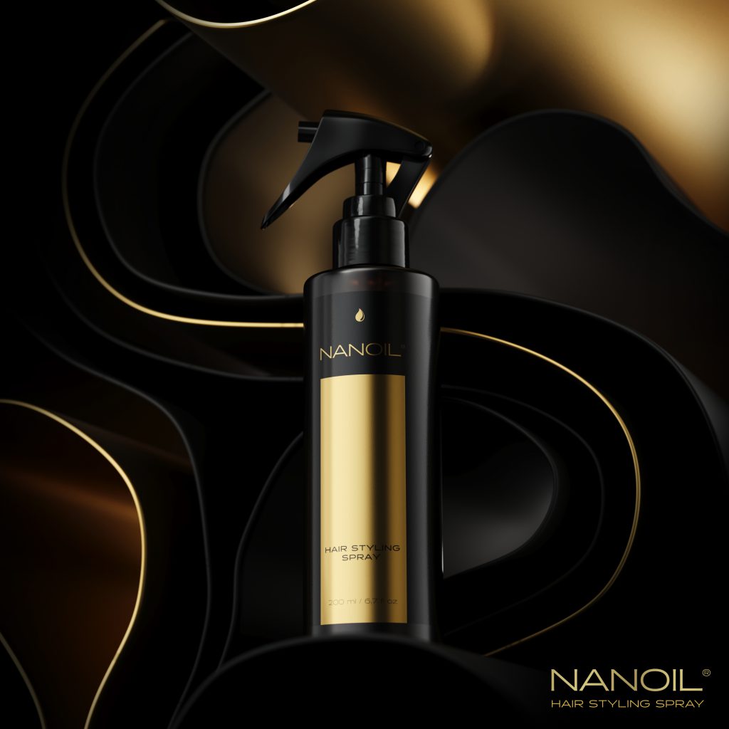 spray som forenkler hårstyling Nanoil